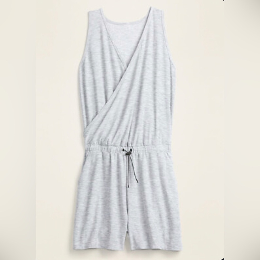 T&C Sleeveless Romper Heather Gray Cotton Summer Jumpsuit Girl’s Size XL (14-16)